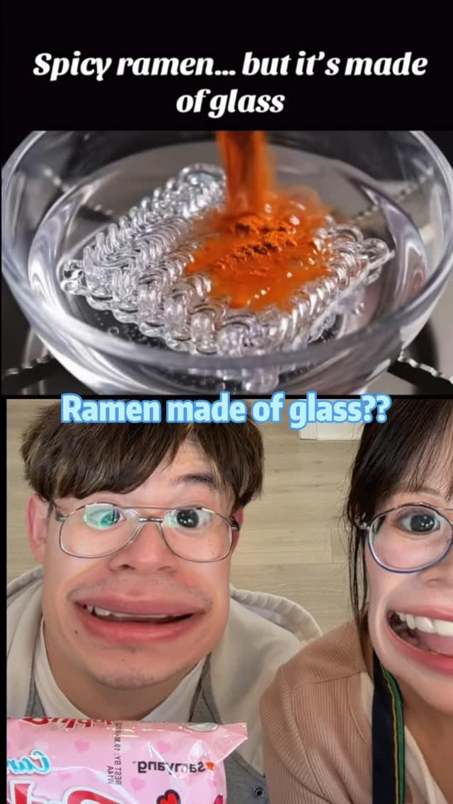 ms_shi_mr_he 게시물 이미지: Spicy ramen … but it’s made of glass 💎 - AI...