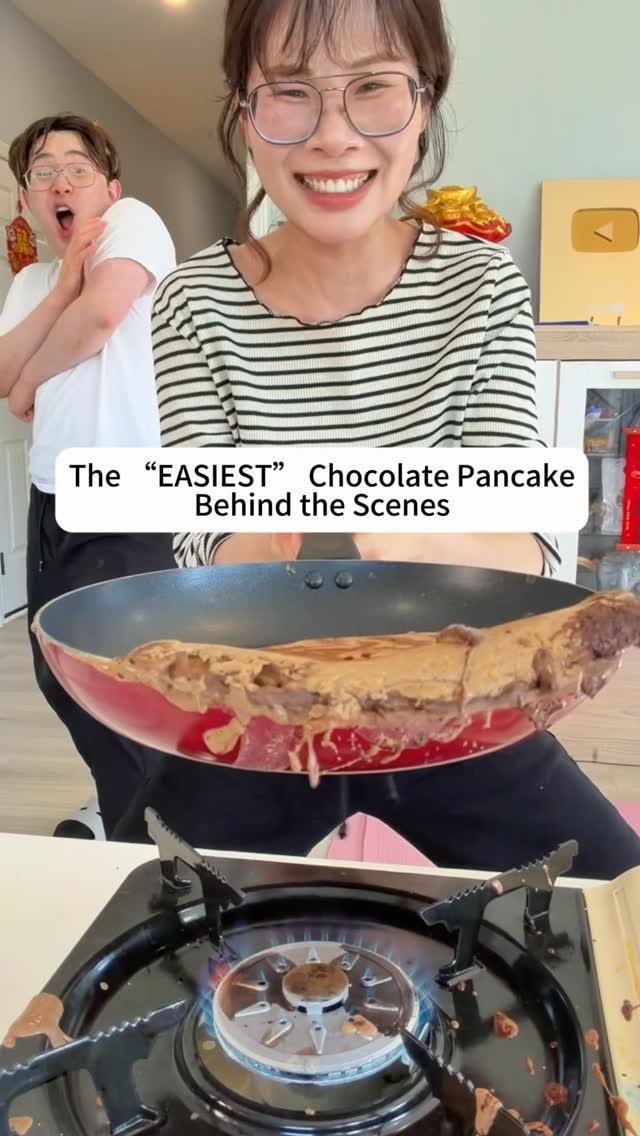 ms_shi_mr_he 게시물 이미지: The “EASIEST” Chocolate Pancake in Reality 🥞🙂...