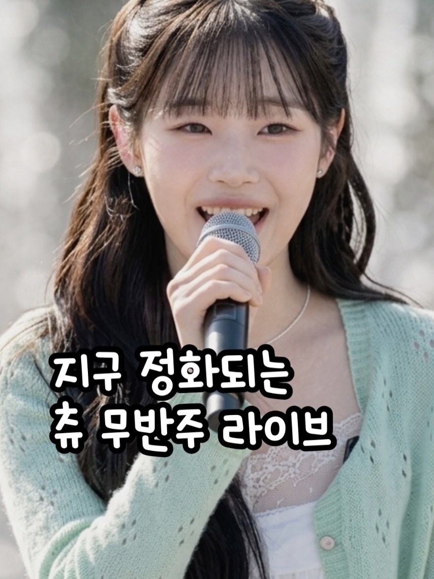 Photo by 🧁머핑 플레이리스트 I 음악 추천 채널 on April 28, 2026. May be an image of text that says '지구 정화되는 奈 츄무반주라이브 무반주 라이브'.