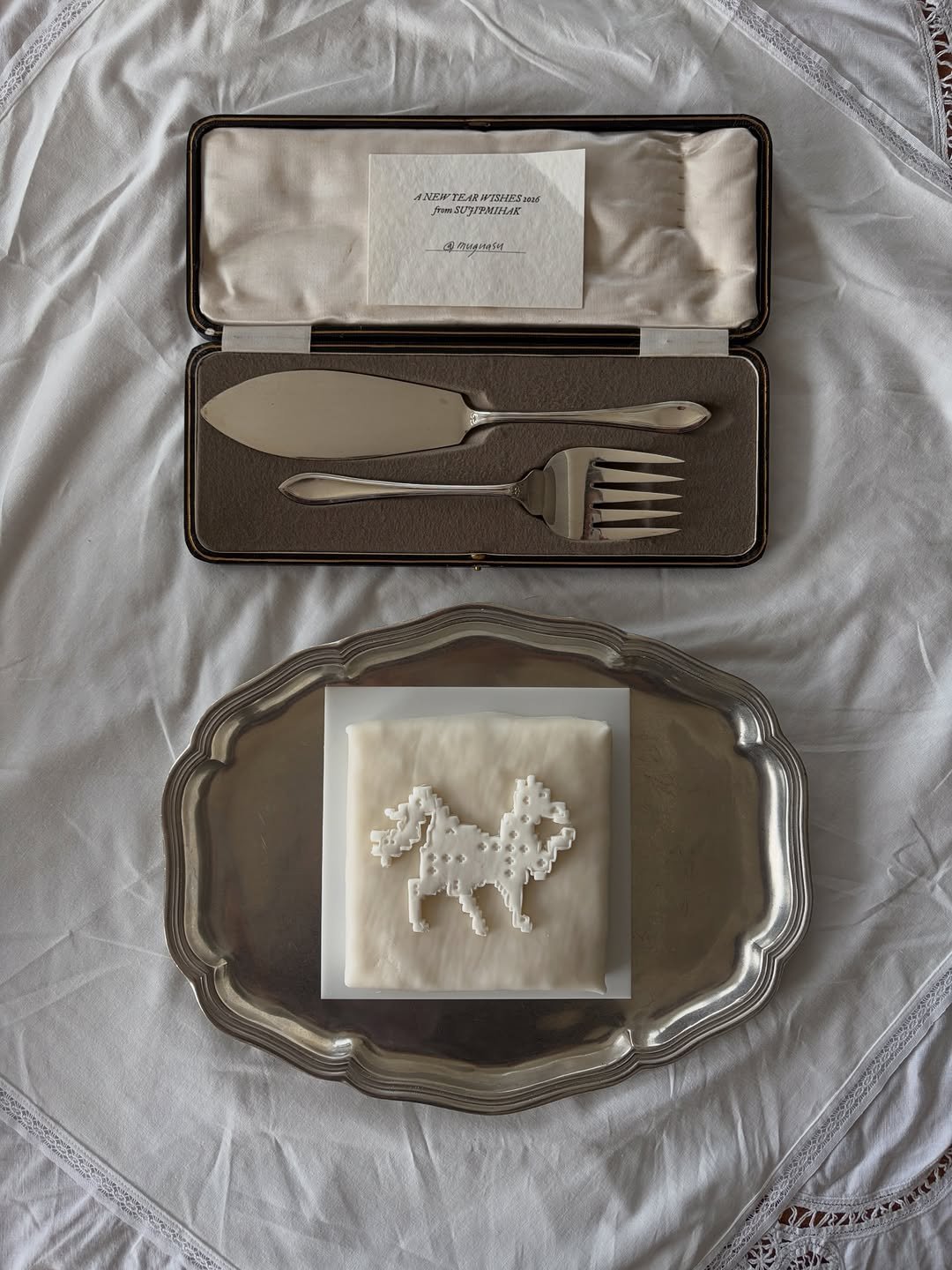 Photo shared by MUGUASU 무과수 on February 04, 2026 tagging @sujipmihak. May be an image of cigarette case and text.