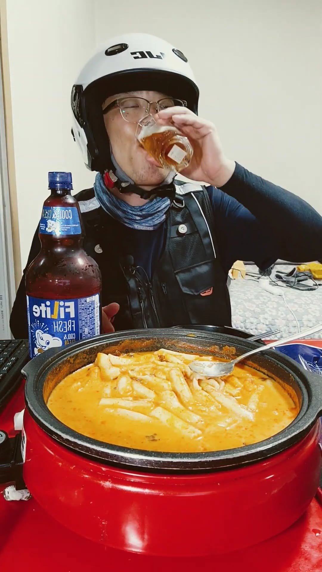 mukbang_cb.uncle 게시물 이미지: 배달 0건 40대 노총각 이마트 노브랜드 로제떡볶이 Rose Tteokbokki...
