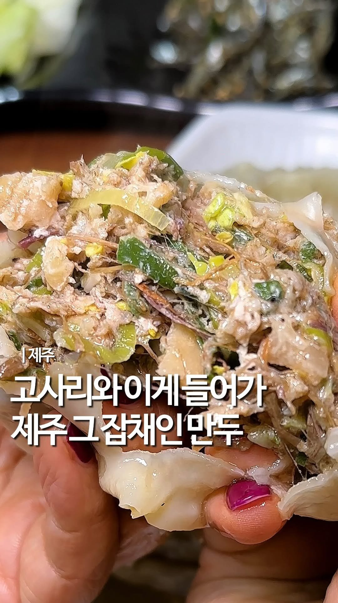 mukstar_md 게시물 이미지: (공유)제주 그 자체인 만두입니다.

서귀포 올레시장 근처에 오는정
만큼 유명한...