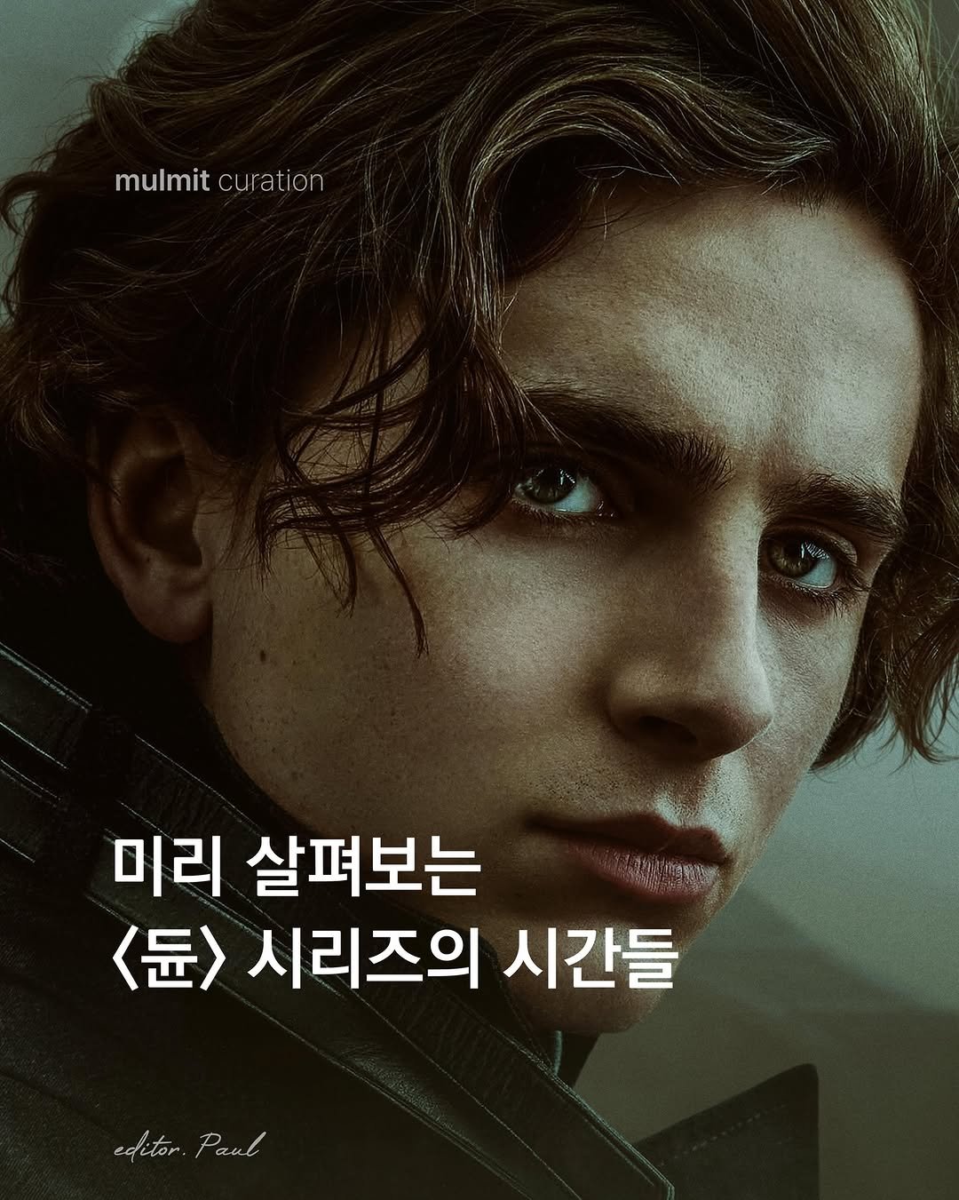 Photo by 물밑매거진 on March 26, 2026. May be an image of poster and text that says 'mulmit mulmitcuration curation 미리 살펴보는 <둔> 시리즈의 시간들 editor. editor.Paul Paul'.