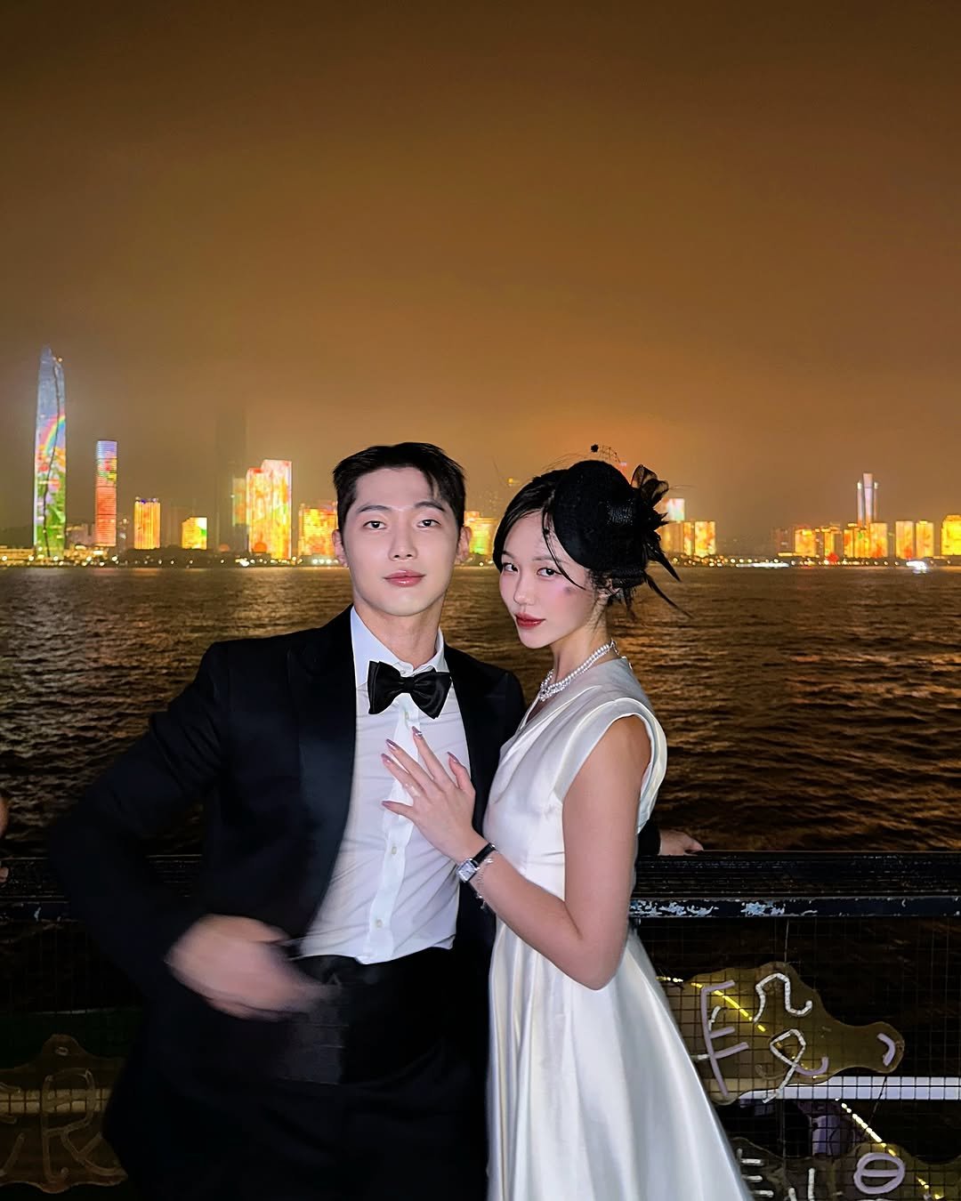 Photo shared by Kim Mumu on September 14, 2025 tagging @wooji_nii, and @yeogastudio00. May be an image of 2 people, dinner jacket and text.