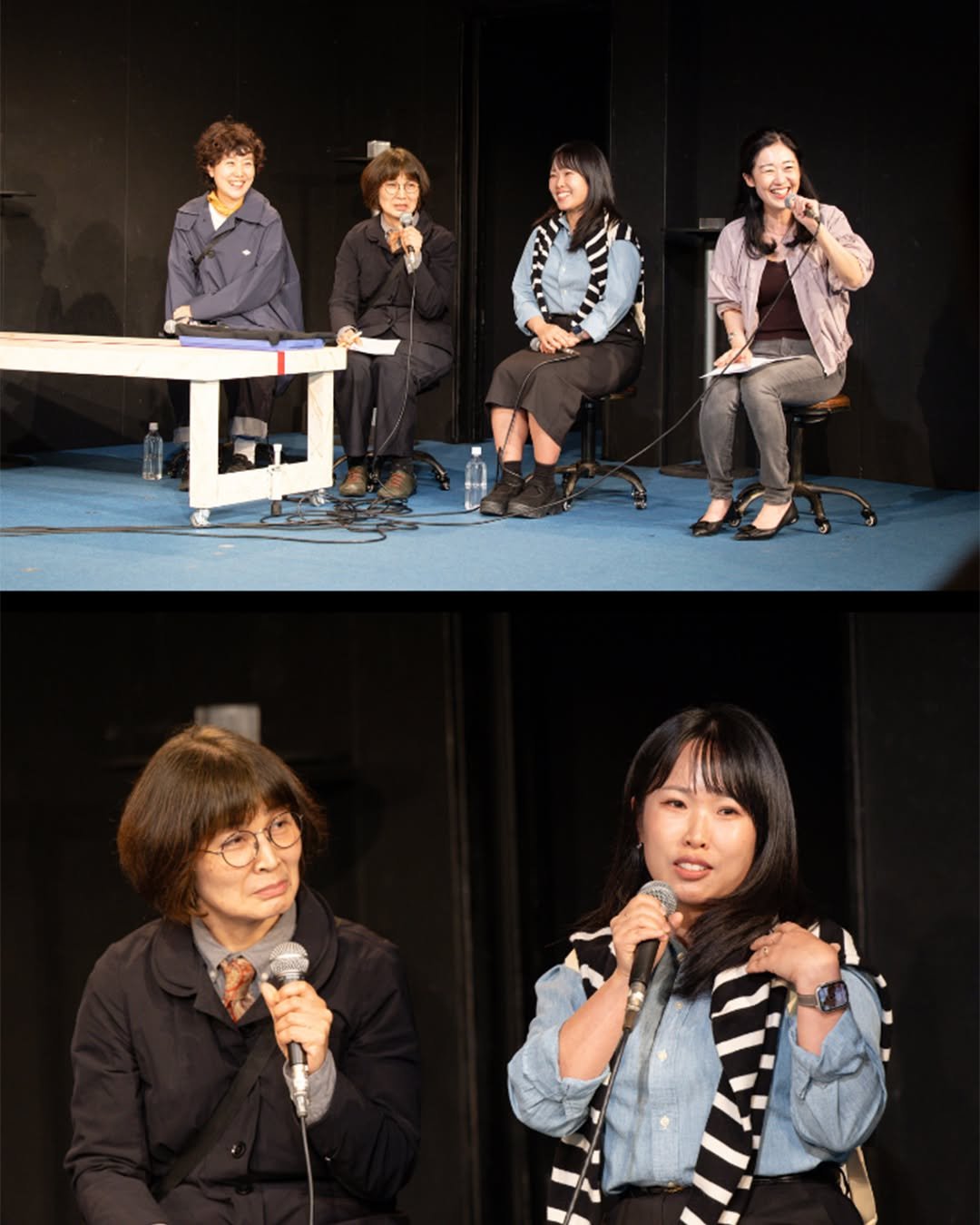 Photo by 문학동네 공식 인스타그램 on April 27, 2026. May be an image of microphone and text.