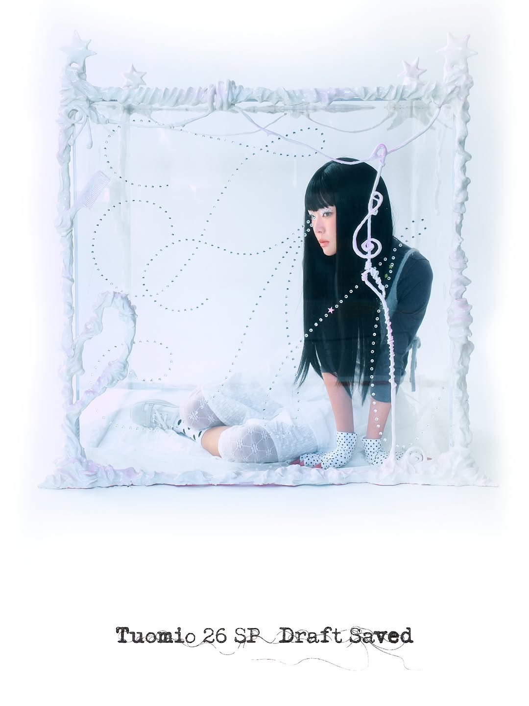 Photo shared by MUON on February 19, 2026 tagging @_tuomio. May be an image of polaroid, tinsel and text that says 'Tuomio 26 SP SR Tuomio26SRDreft,Saved DraftSaved Draft Saved'.