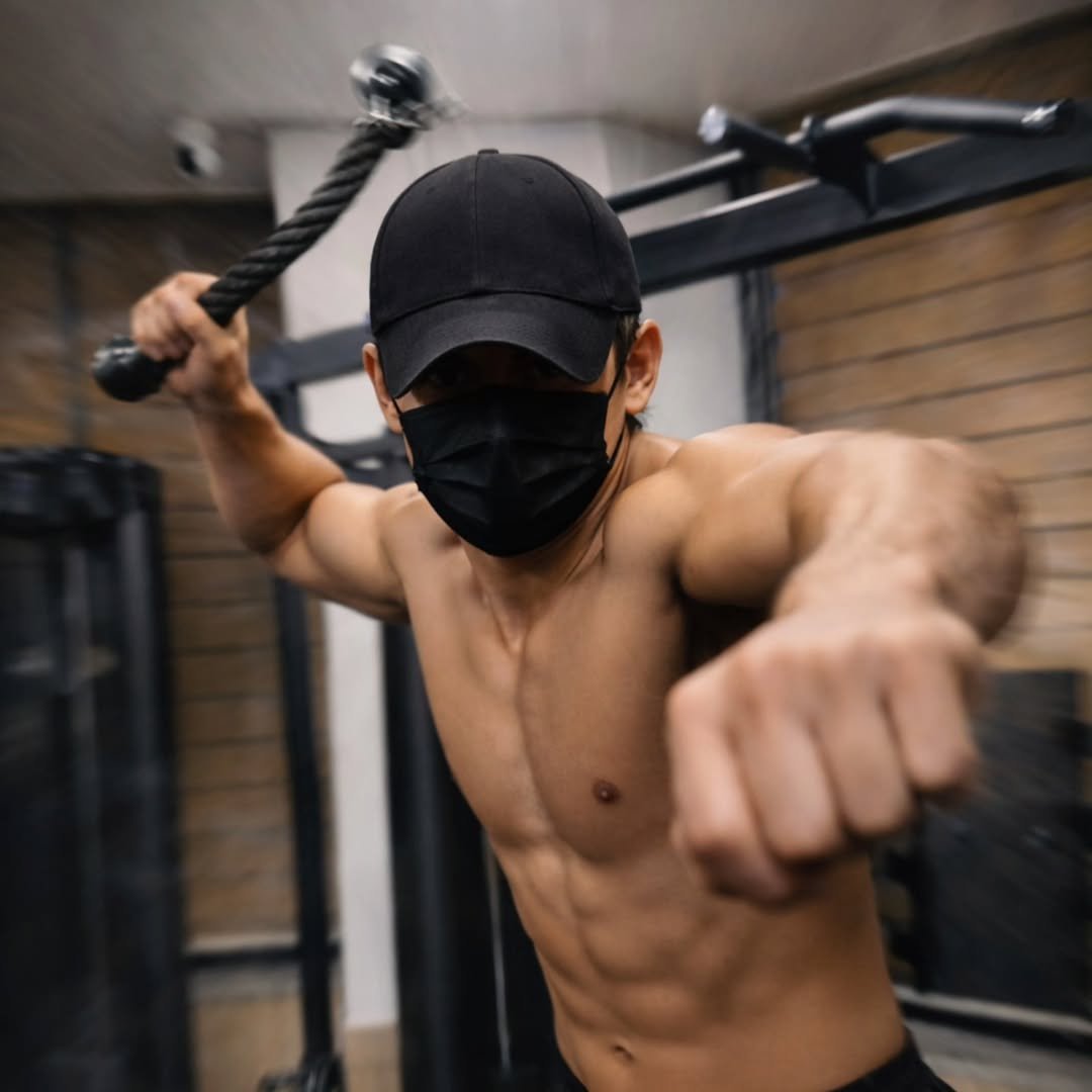 Photo by 근육TV on December 22, 2025. May be an image of one or more people, biceps, people bodybuilding, sportswear, punching bag and text.