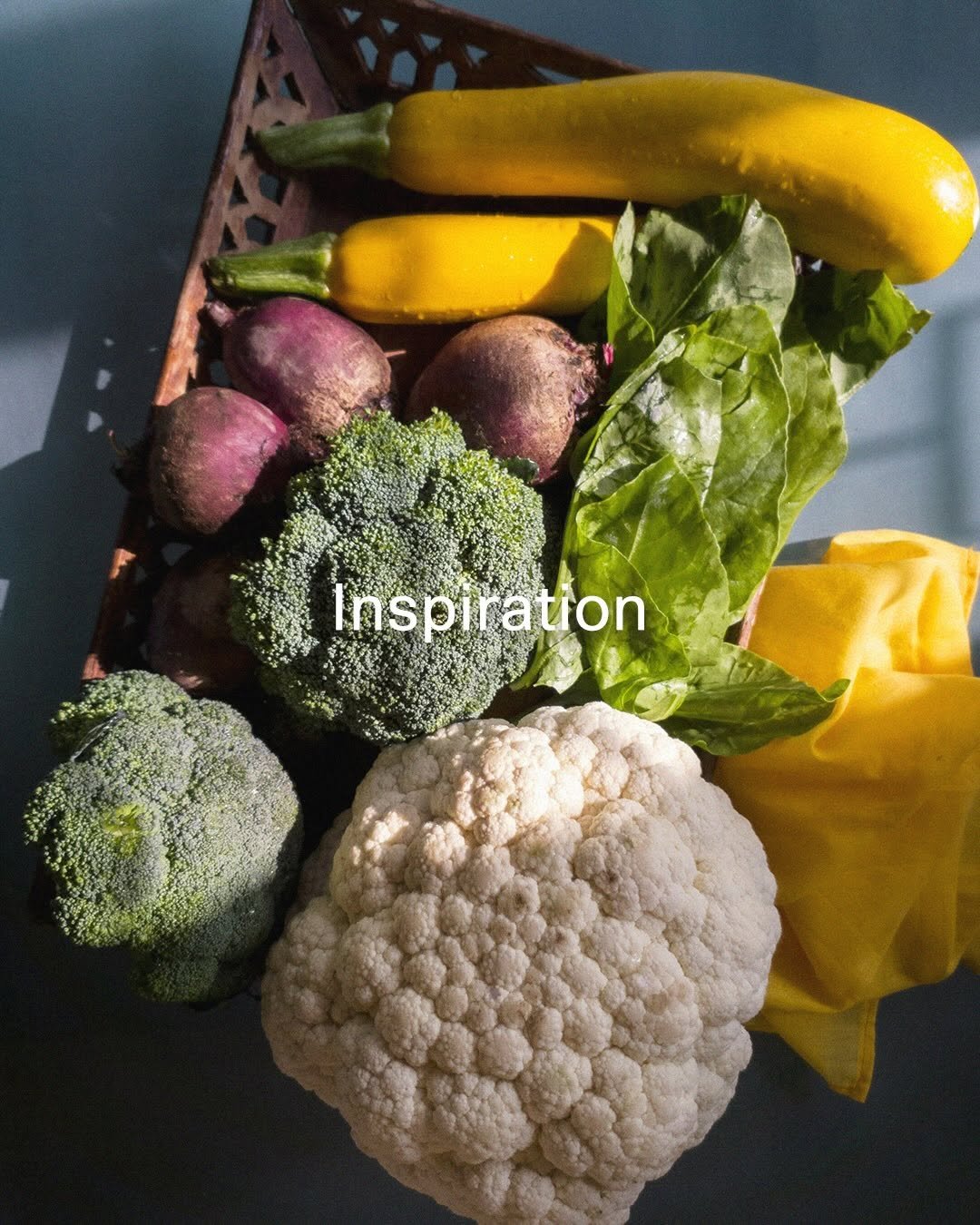 Photo by MMK_community on December 27, 2025. May be an image of collard greens, chard, pear, red cabbage, cabbage, cauliflower, squash and text that says 'Inspiration ation'.