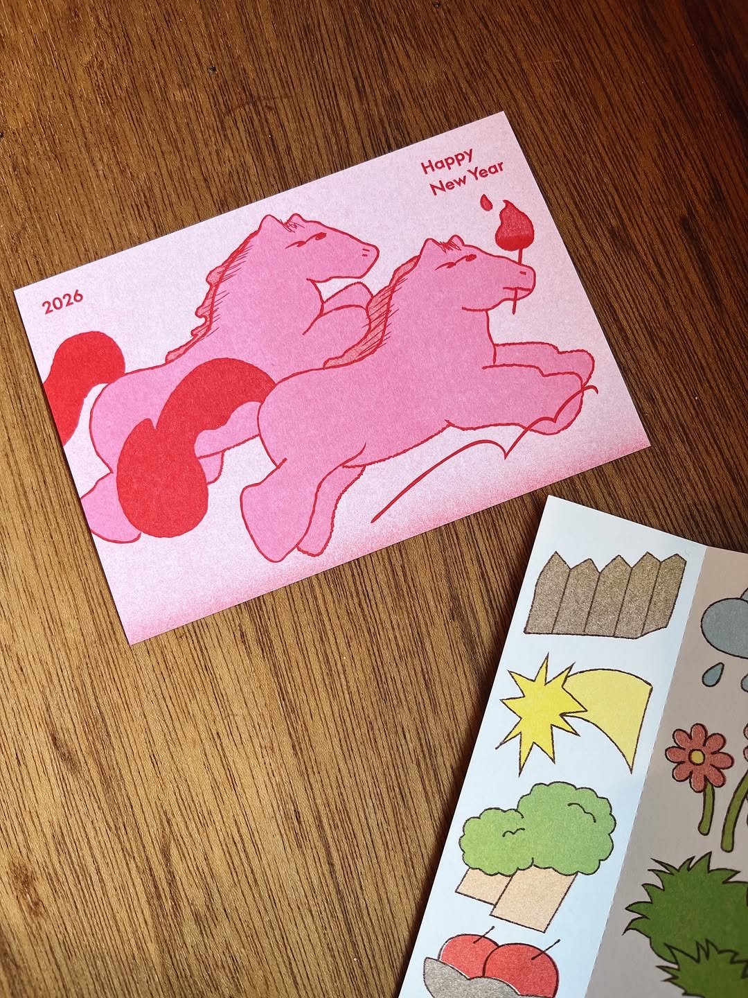 Photo shared by 무슨서점 | 연남동서점 on January 22, 2026 tagging @haeggg_. May be an illustration of card and text that says 'Happy Year New 2026'.