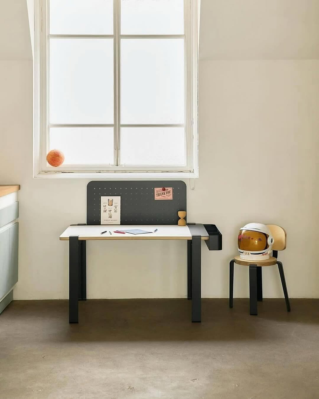 Photo by MUTOMO ART PROJECT in MUTOMO ART PROJECT. May be an image of light switch, table, bureau, desk, socket, indoors, office and text.