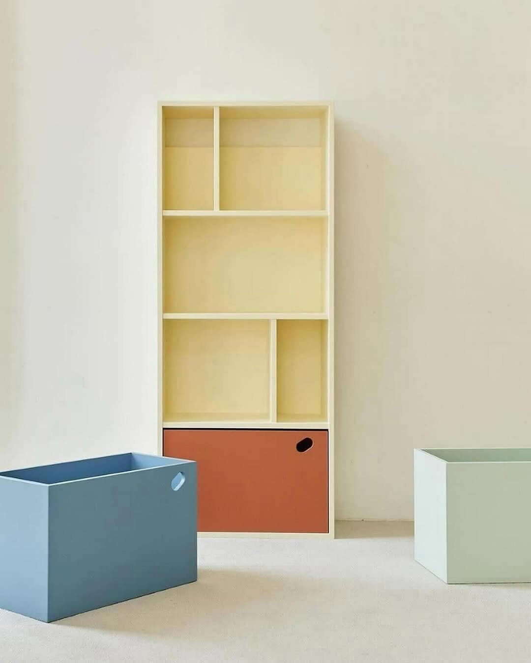 Photo by MUTOMO ART PROJECT in MUTOMO ART PROJECT. May be an image of carton, rack, shelf, cabinet and text.