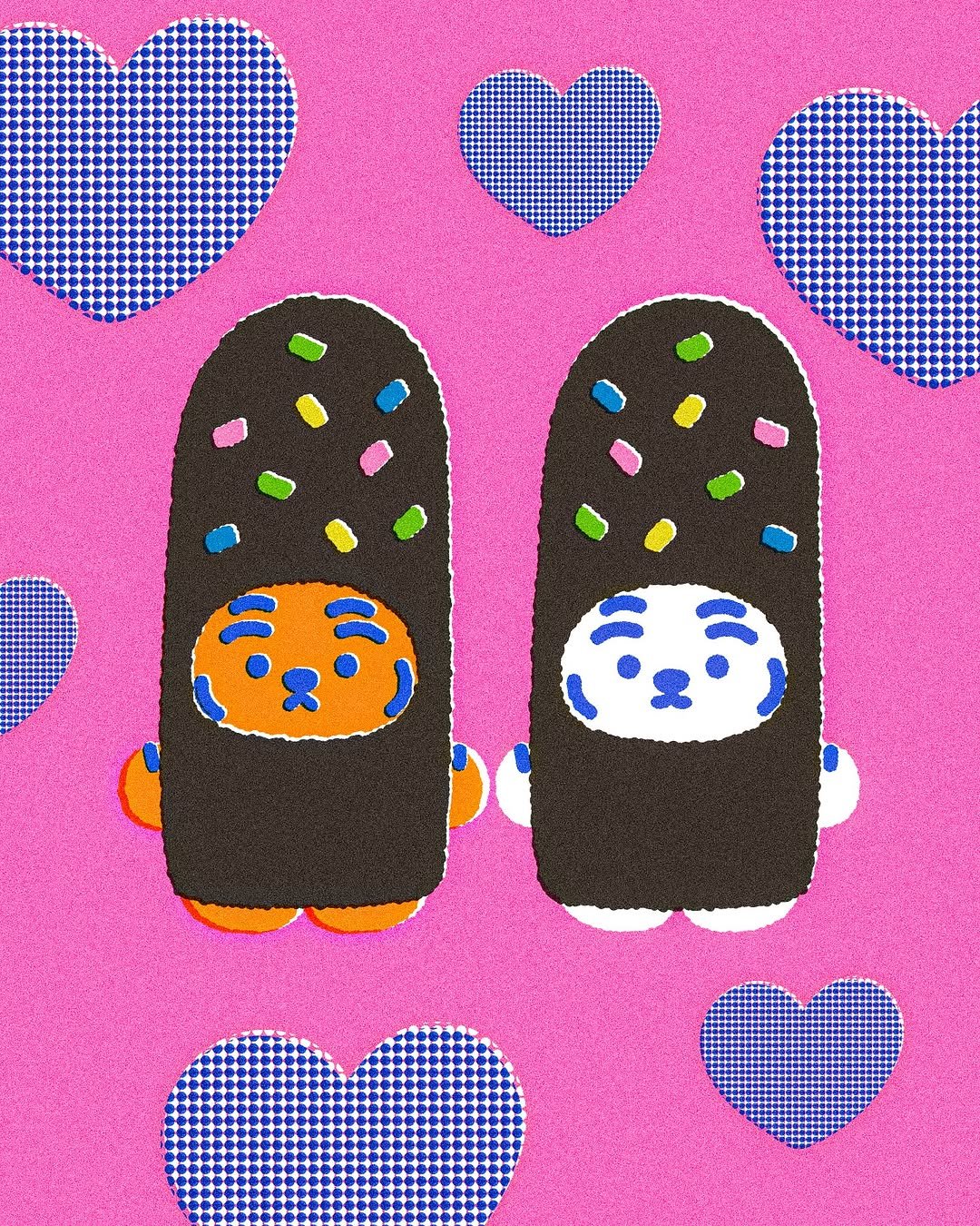 Photo shared by MUZIKTIGER 무직타이거 on November 09, 2025 tagging @muziktiger. May be pop art of text.