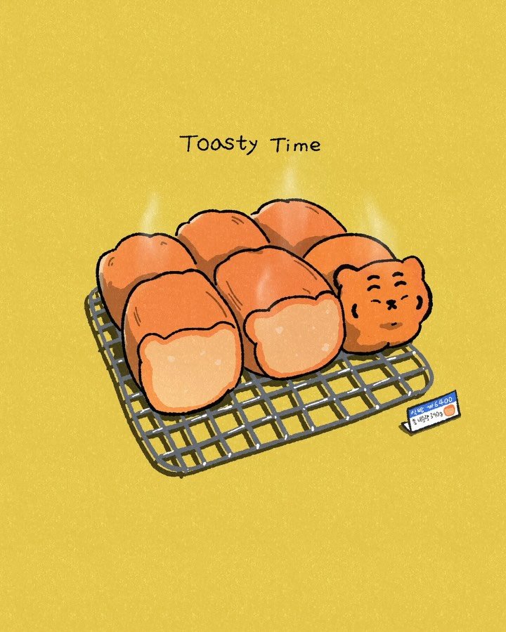 muziktiger 게시물 이미지: 노릇노릇🔥 식빵굽기🍞🐅

#무직타이거 #뚱랑이 #호랑이 #일러스트...