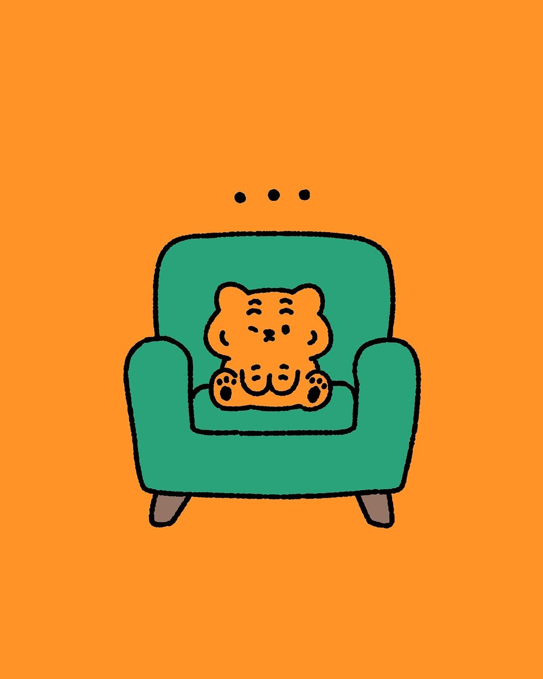 Photo by MUZIKTIGER 무직타이거 on November 02, 2025. May be pop art of armchair, rocking chair, recliner and text.