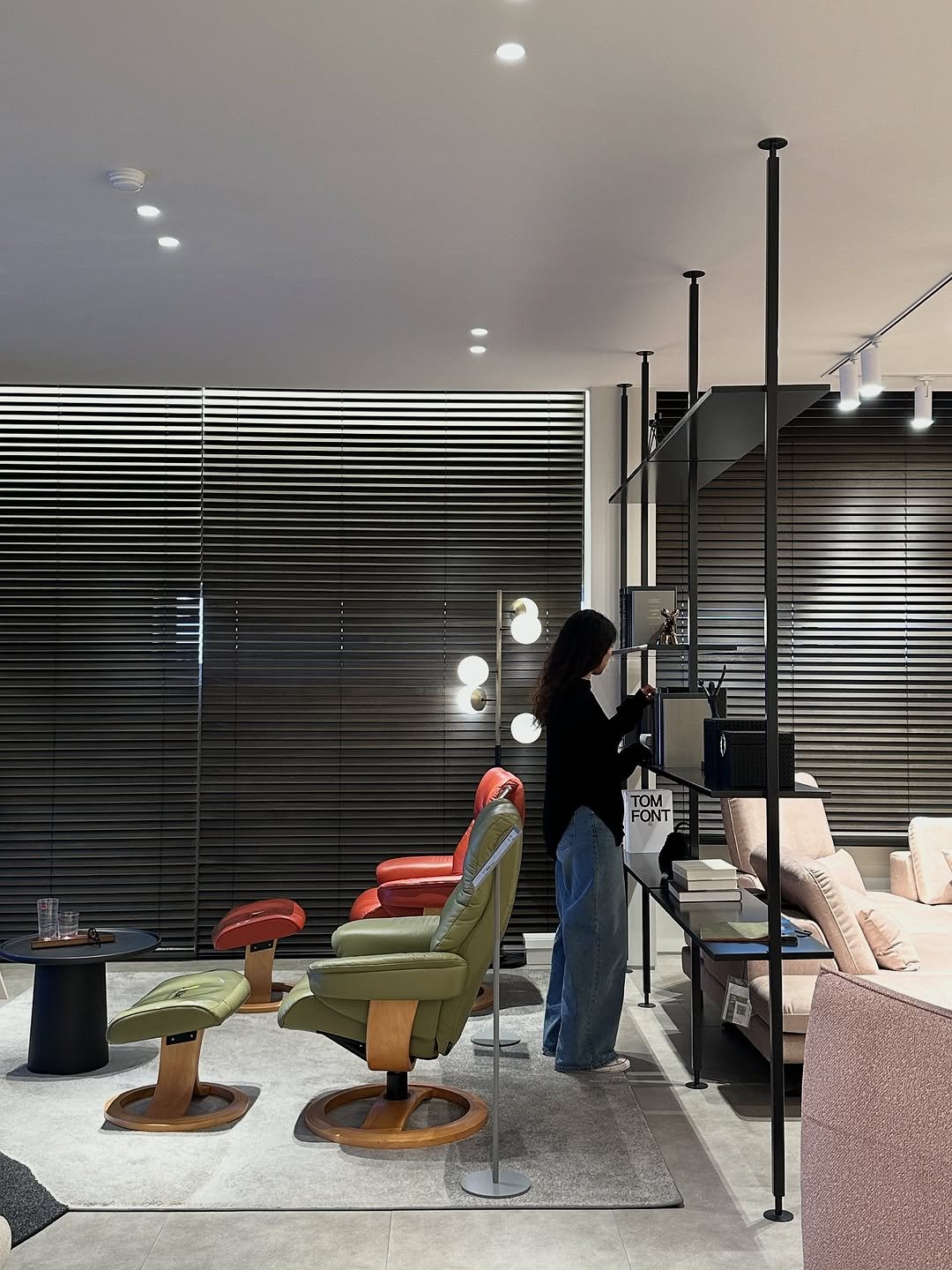 Photo shared by 혜미 ◡̈ on November 02, 2025 tagging @jakomo.official. May be an image of lighting, sofa, indoors, sliding door, living room and text.