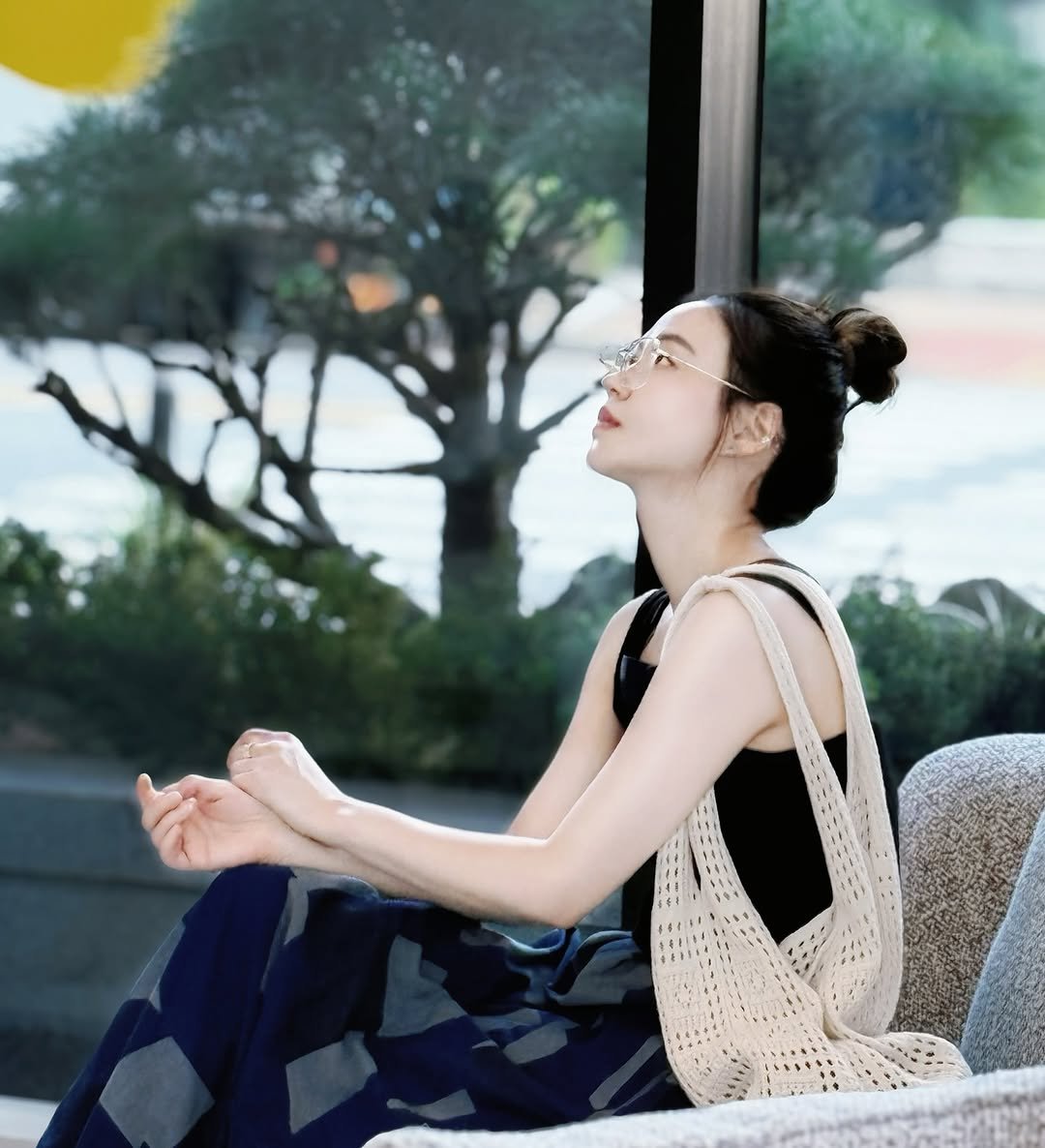 Photo shared by 스와니🍂 on September 01, 2025 tagging @cleons__official. May be an image of 1 person, macrame, sleepwear and text.