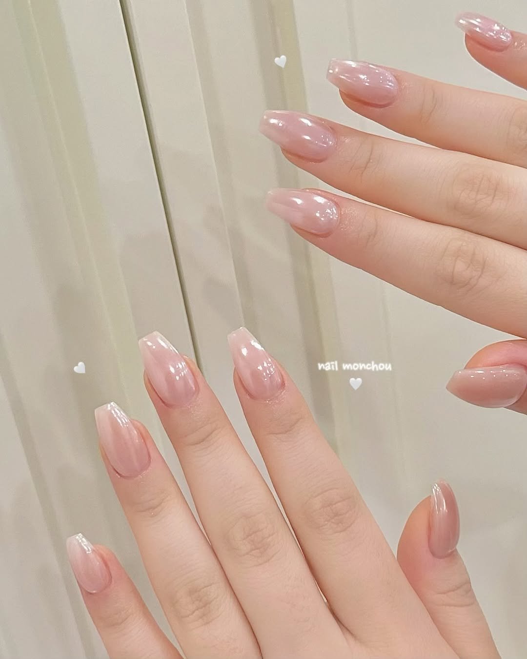 Photo by 인계동네일•수원네일•수원시청네일 | 네일몽슈 🦢🤍 in 수원 인계동. May be an image of one or more people, fingernails and text that says 'aimonchou nail monchou'.