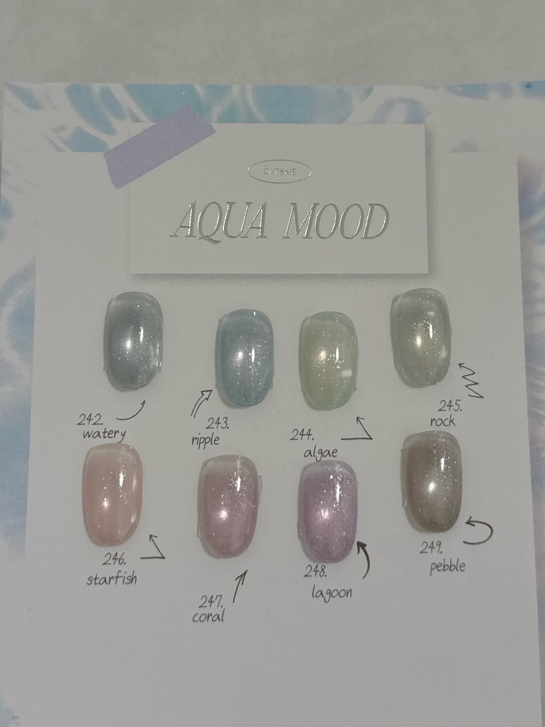 nail_dayjude 게시물 이미지: [𝙲𝙰𝚃𝚂𝙼𝙴] #아쿠아무드

캣츠미 신상 자석젤 아쿠아무드 출시되었어요!
잔잔히...