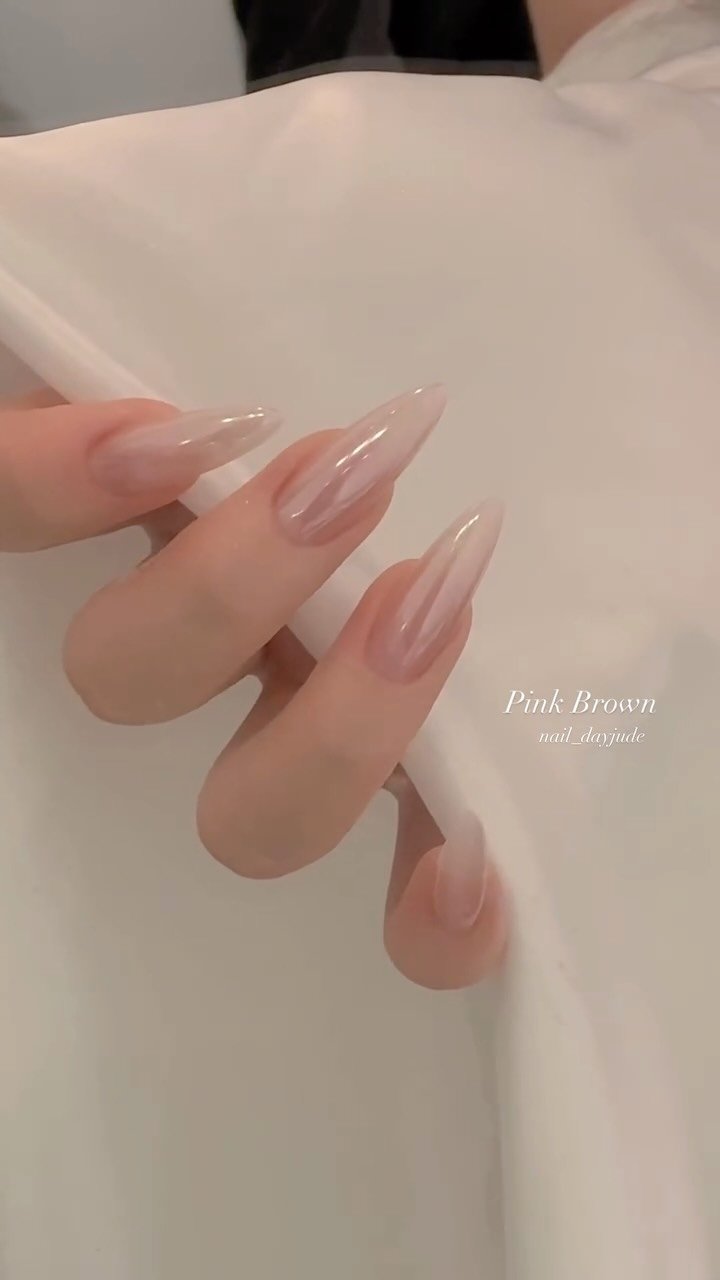 nail_dayjude 게시물 이미지: 핑크브라운 글레이즈드

@letilz_official 
#세컨드스킨
