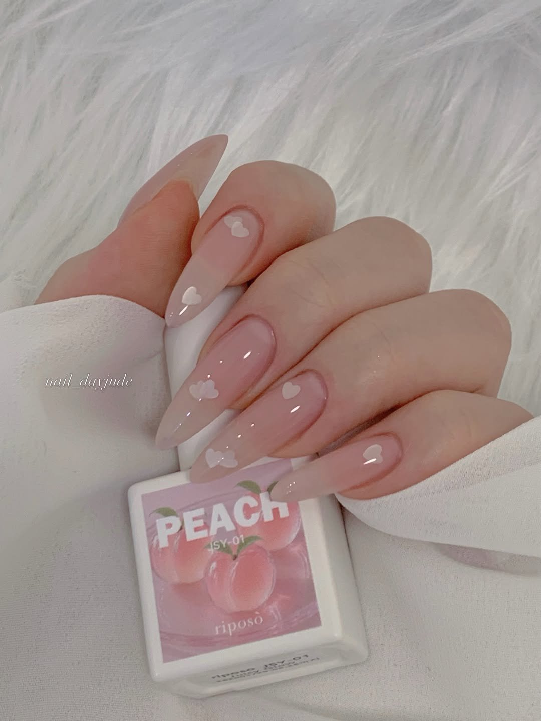 nail_dayjude 게시물 이미지: 유리복숭아დ

@riposonail_official 
#쥬시글로우