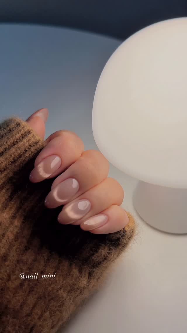 nail_mini 게시물 이미지: 아밍고 그라젤 위에 
아밍고 자석젤 🤎
이제 진짜 가을이라구 🍁

컬러-아밍고...