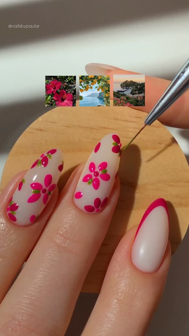 nailsbypaular 게시물 이미지: pretty flower nails! 🩷🌺🌷🌴
a spring-to-summer...