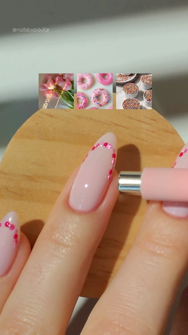 nailsbypaular 게시물 이미지: sprinkle french nails! 🩷🧁🌸✨
a nail version of...