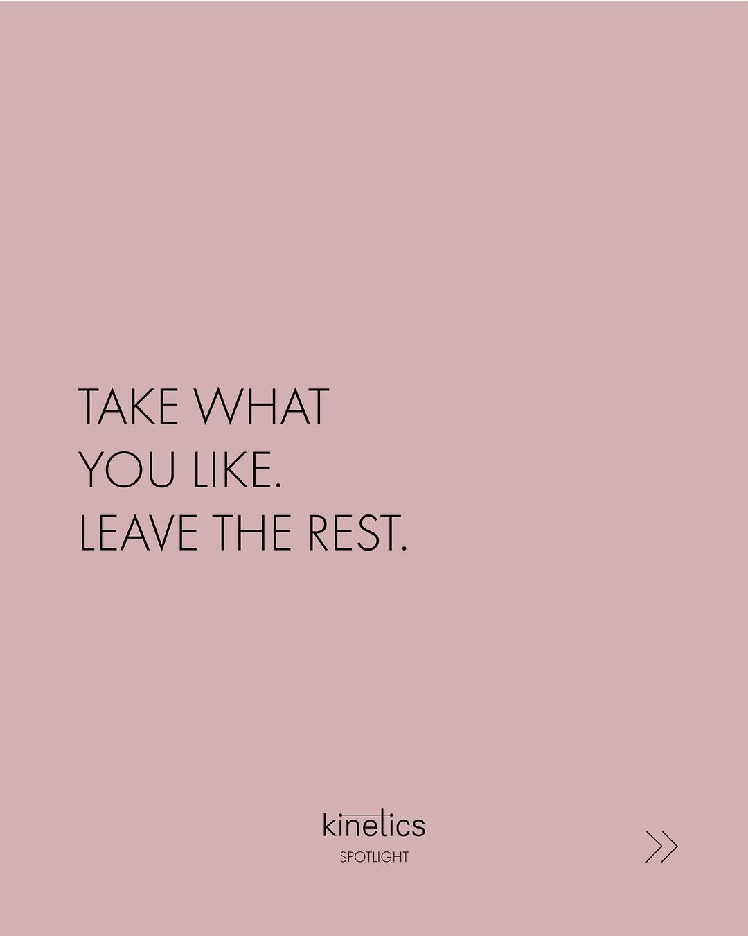 Photo by Kinetics. Modern nail brand on April 08, 2026. May be a Twitter screenshot of poster, book and text that says 'TAKE WHAT YOU LIKE. LEAVE THE REST. kinelics SPOTLIGHT >>'.