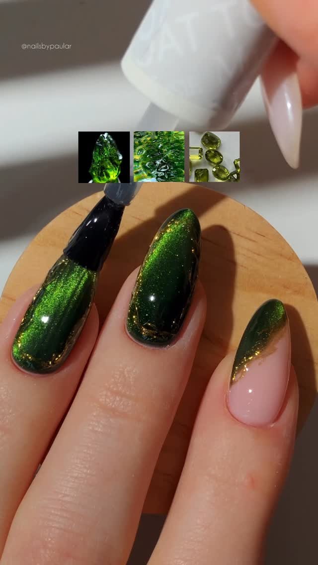 nailsbypaular 게시물 이미지: green gemstone nails! 💚🌴🌳💎
a super gorgeous...