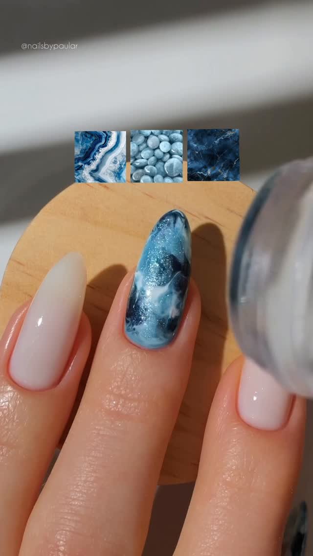 nailsbypaular 게시물 이미지: easy marble nails! 🩵🥺☁️✨
a super simple, quick...