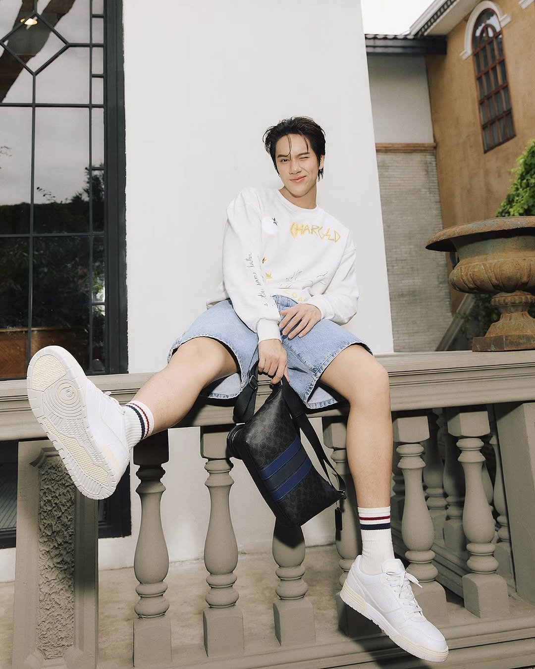 Photo by NANON on November 21, 2025. May be an image of shorts, sweatpants, sportswear and text.