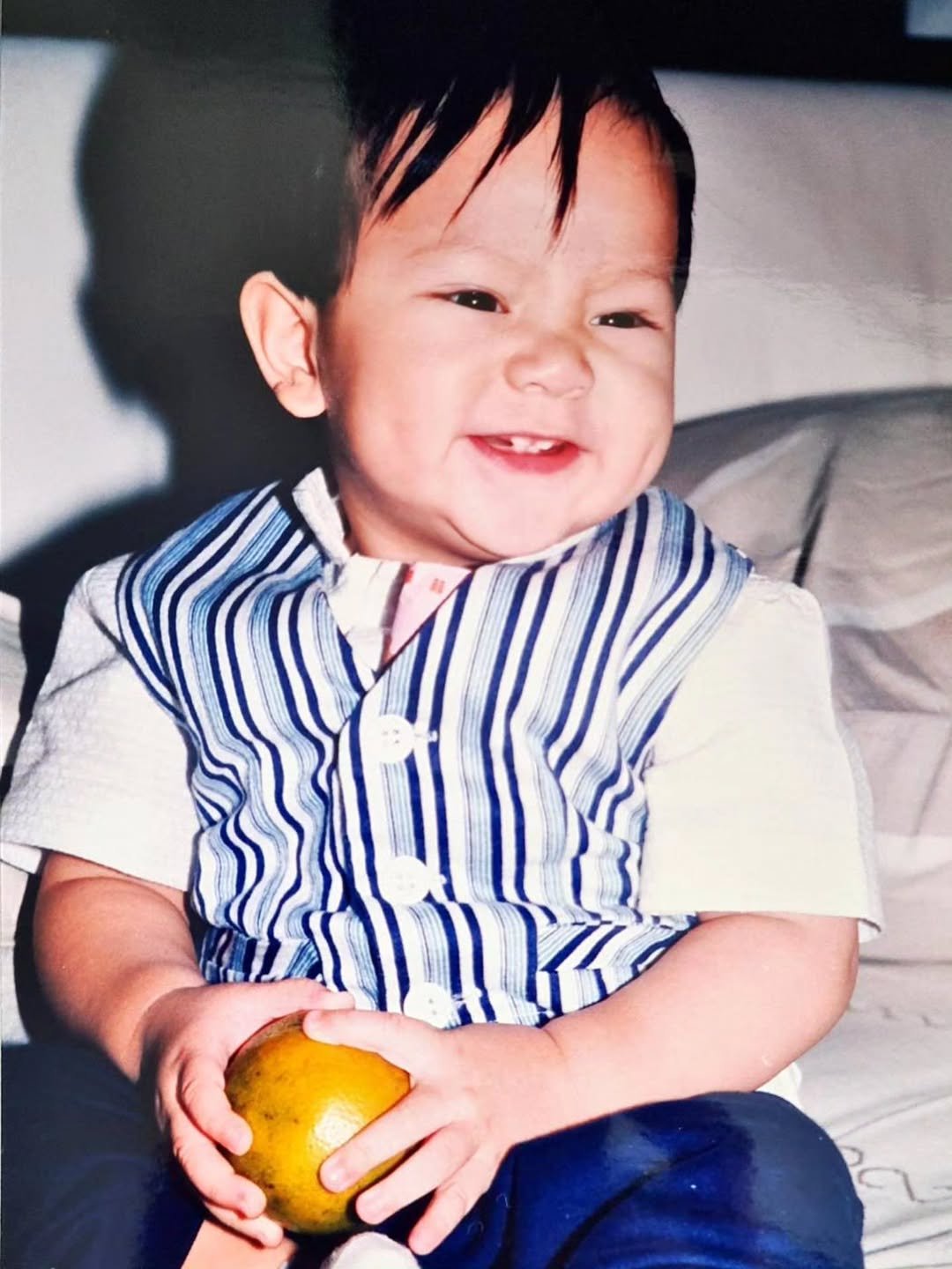 Photo by NANON on January 09, 2026. May be an image of baby, smiling and text.