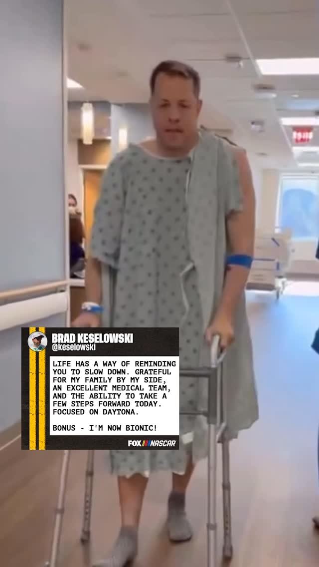 nascaronfox 게시물 이미지: Brad Keselowski broke his leg on a ski trip....