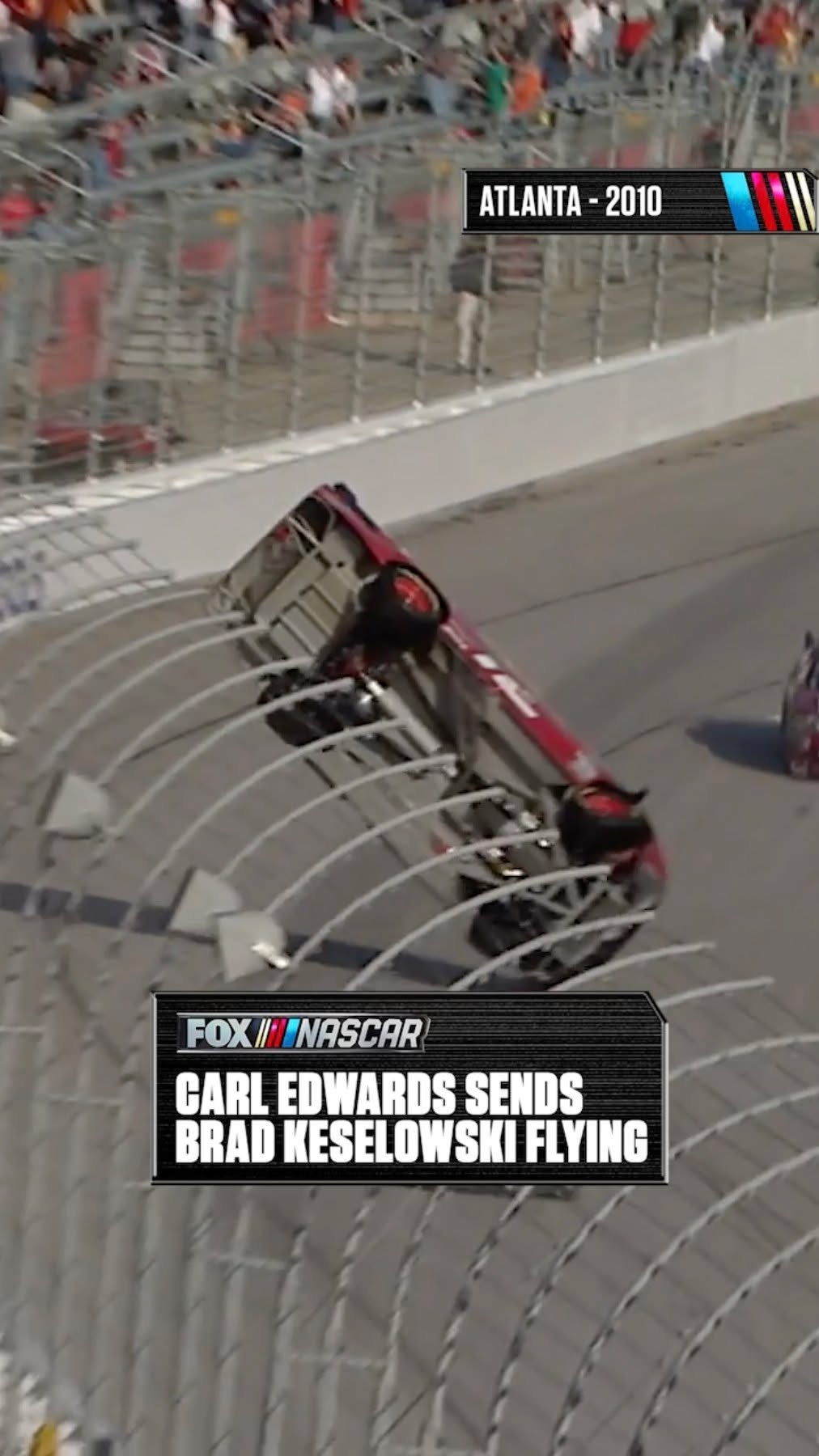 nascaronfox 게시물 이미지: Carl Edwards flipped Brad Keselowski at...