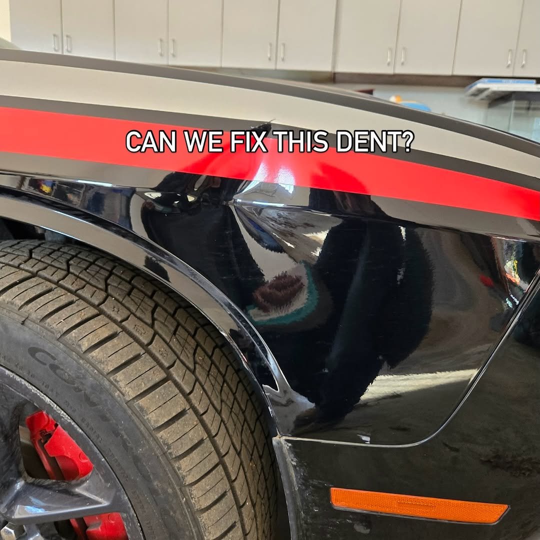 Photo by National Dent Repair | Nashvilles #1 Paintless Dent Repair | PDR on December 28, 2025. May be an image of car, wheel, windshield and text that says 'CANWEFIXTHISDENT? CAN WE FIX THIS DENT?'.