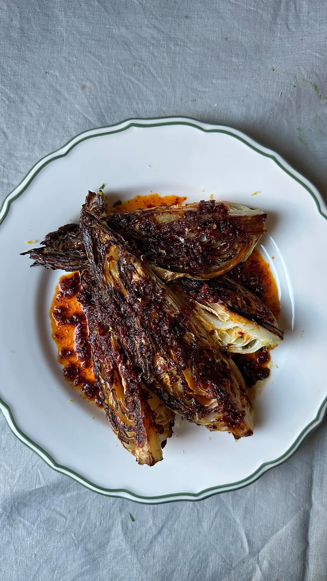 natsnourishments 게시물 이미지: Charred hispi with harissa butter -...