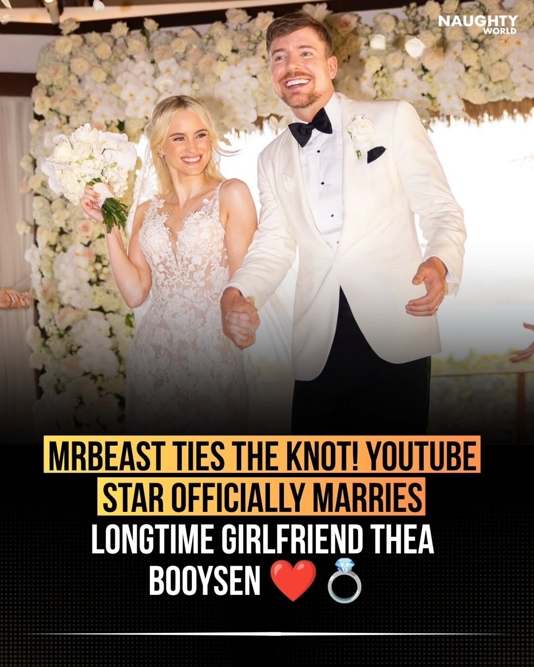 naughtyworld 게시물 이미지: Officially Husband & Wife! ❤️ MrBeast and Thea...