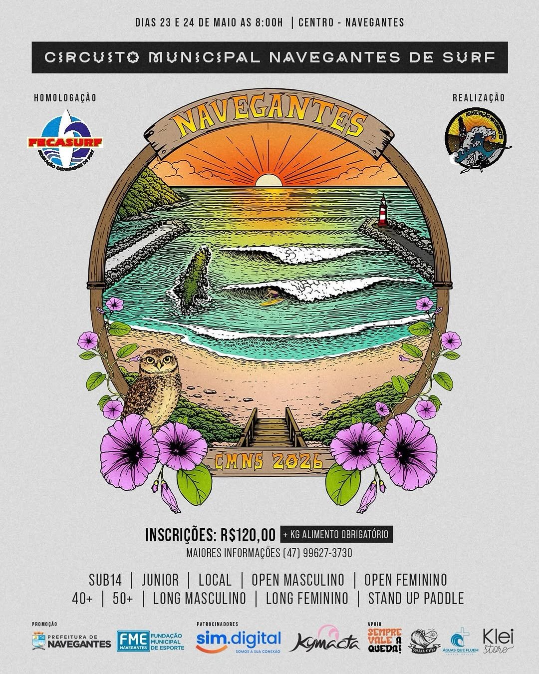 navegantessurfclube 게시물 이미지: Nos dias 23 e 24 de maio, a energia do surf...
