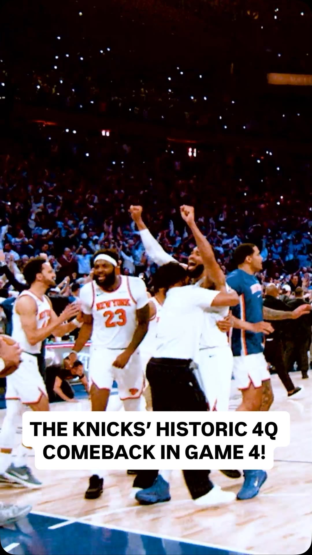 nba 게시물 이미지: “THE KNICKS PULL OFF THE MIRACLE COMEBACK.” 🗣️...
