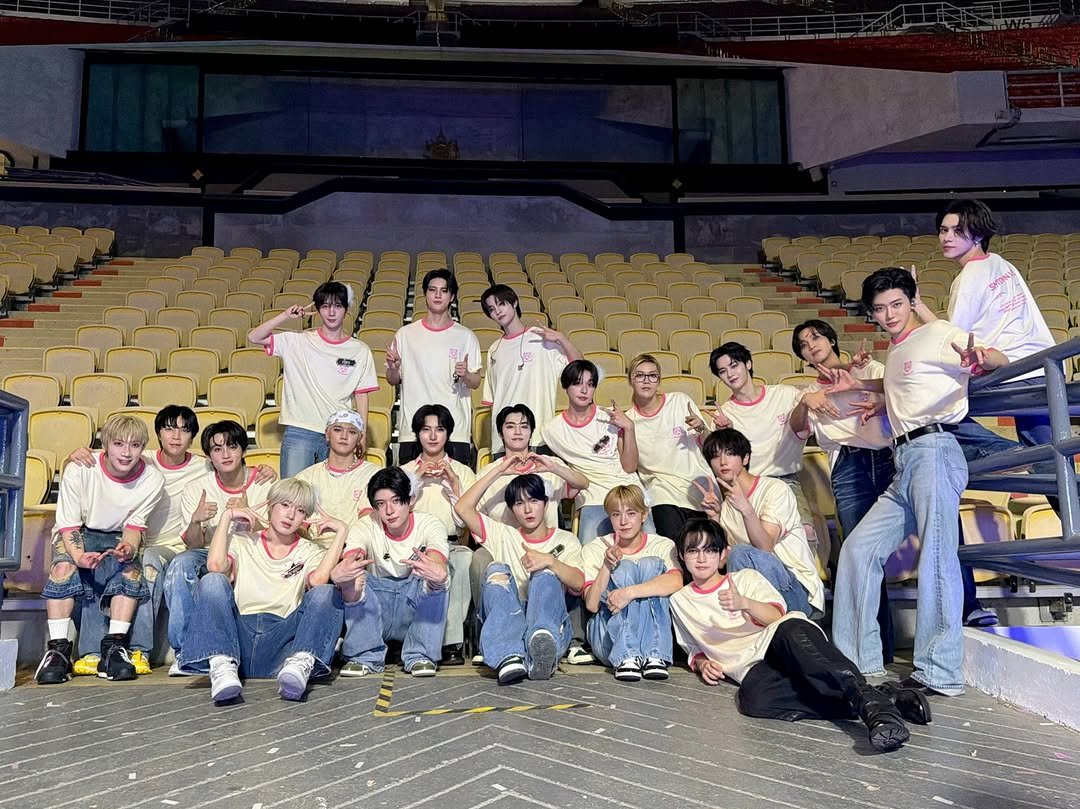 Photo by NCT Official Instagram in Bangkok with @nct127, @nct_dream, @wayvofficial, and @nctwish_official. May be an image of one or more people, bangs and text.