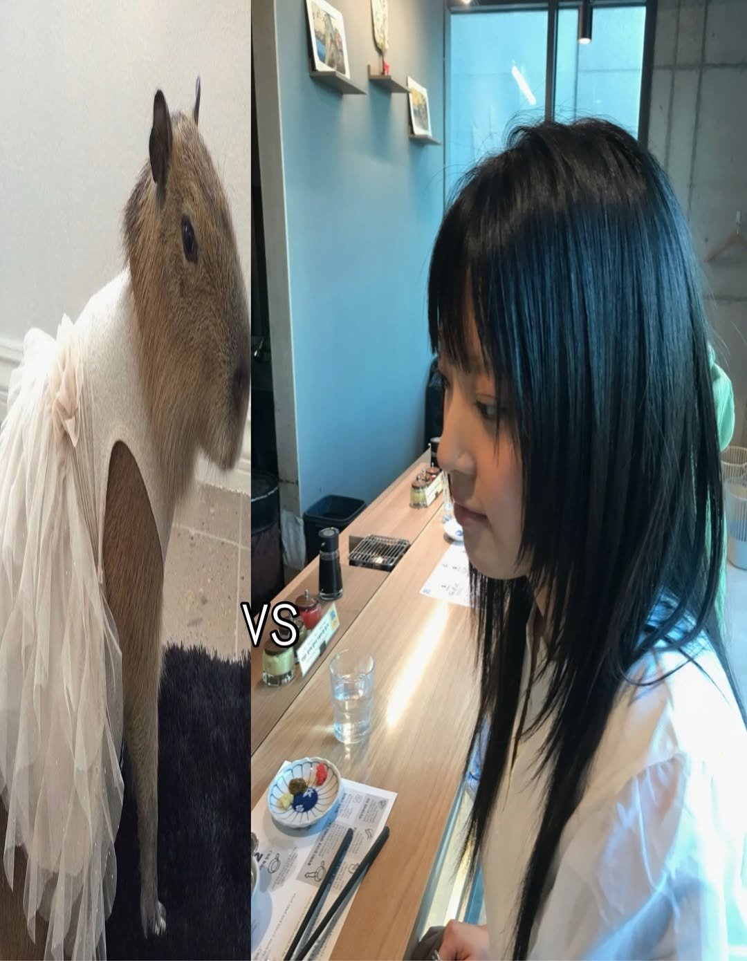 Photo by 목지혜 on January 22, 2026. May be an image of one or more people, braids and text that says 'VS'.