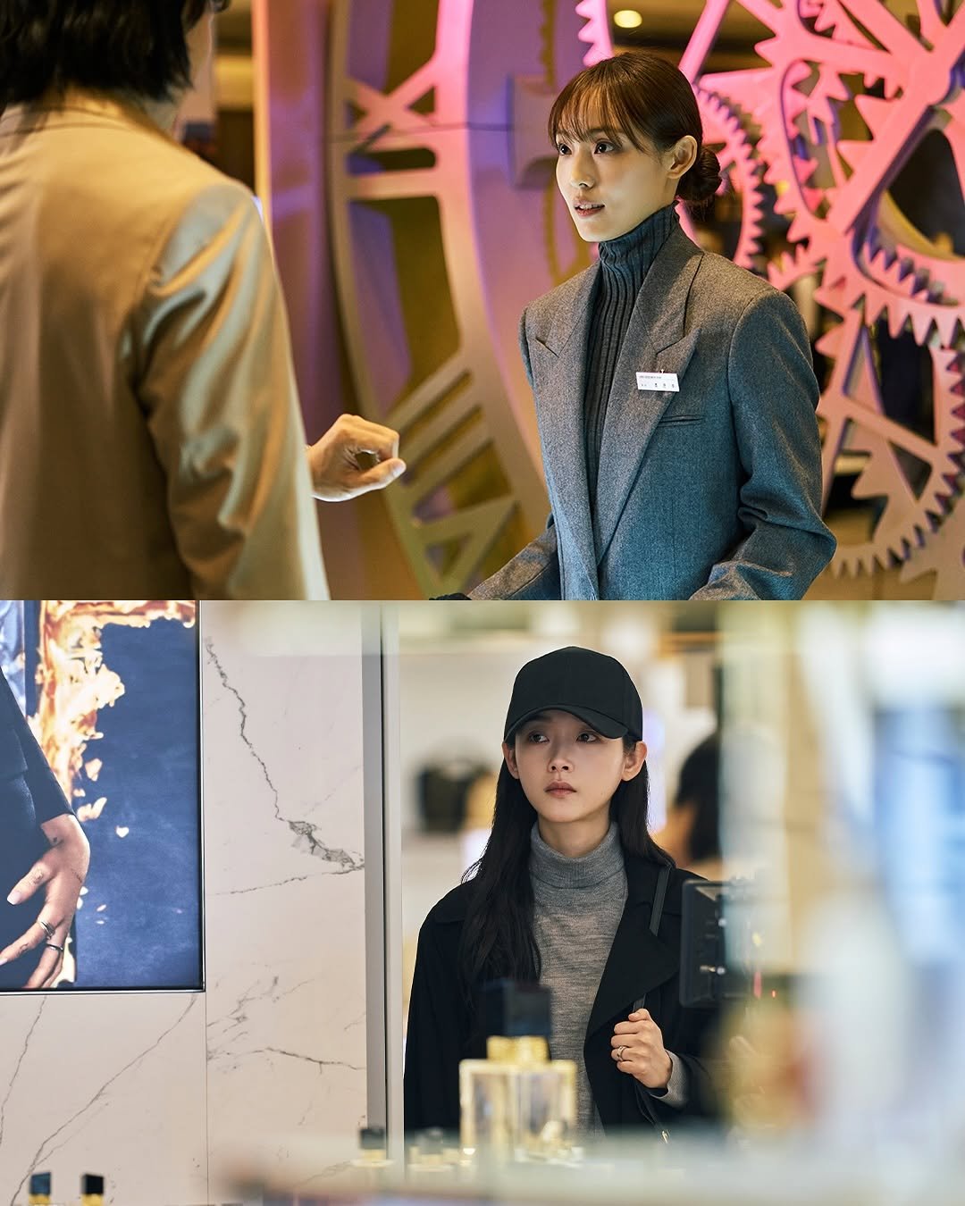 Photo shared by Netflix Korea | 넷플릭스 코리아 on October 29, 2025 tagging @somewheregreeny, and @leeyoum262. May be an image of one or more people, overcoat, duffle coat, top, poster and text.