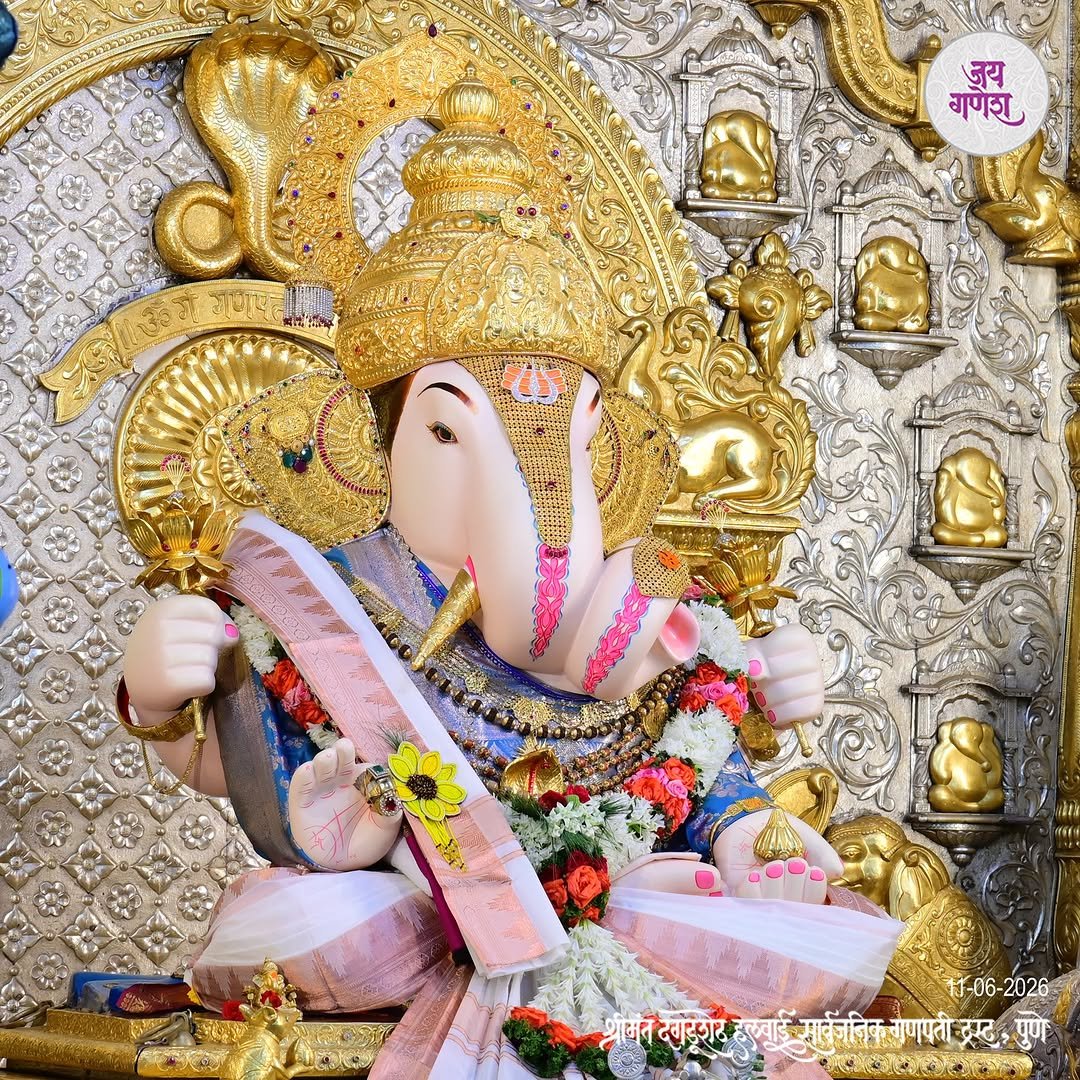 news18gujarati 게시물 이미지: દગડુ શેઠના કરો ઘરે બેઠા દર્શન, ગણપતિ બપ્પા...