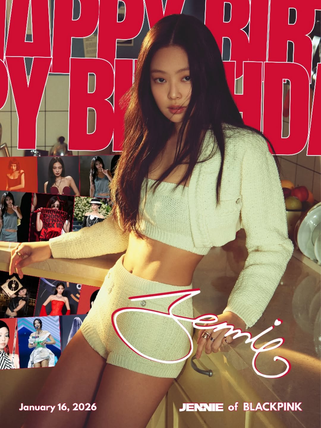 Photo by BLACKPINK NEWS on January 15, 2026. May be an image of ‎magazine, poster and ‎text that says '‎مان Sai อ January January16,2026 16, 2026 JENNIE of BLACKPINK‎'‎‎.