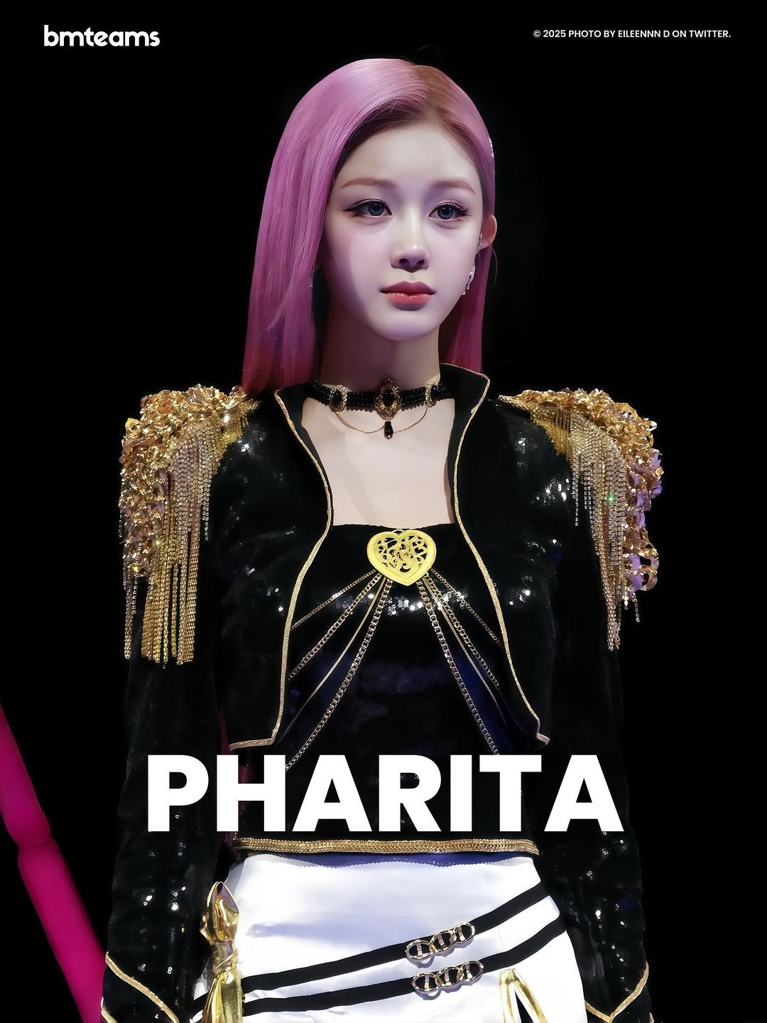 Photo shared by BABYMONSTER NEWS on November 29, 2025 tagging @newsforblink. May be an image of poster, bolo tie and text.