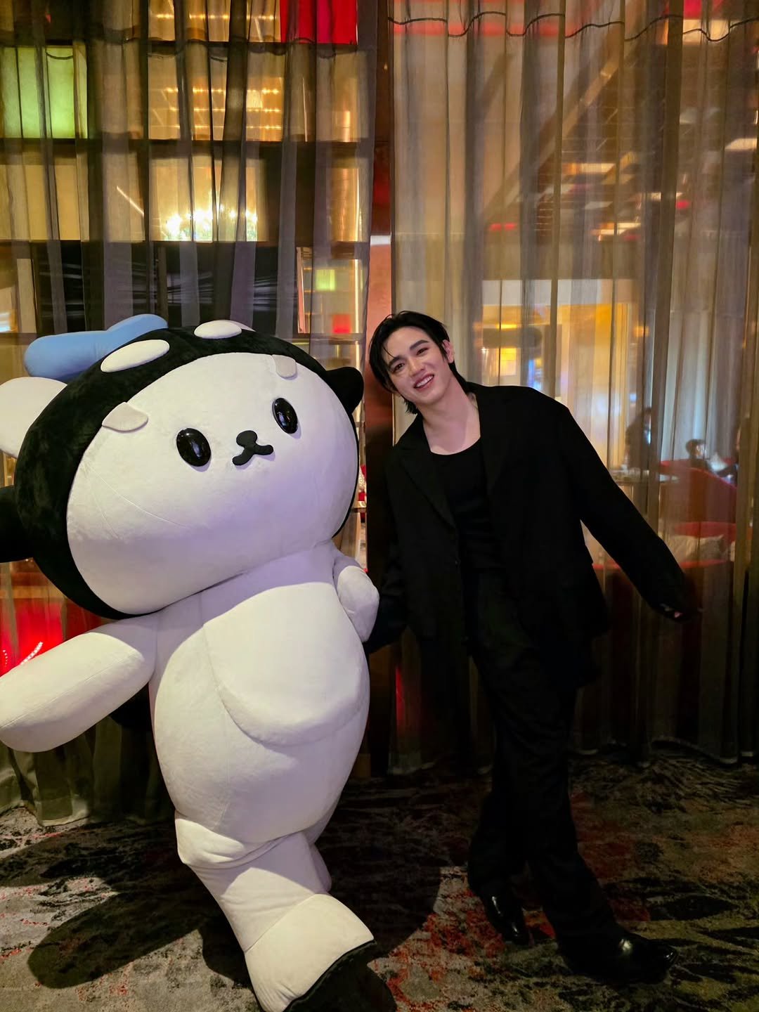 Photo shared by New Thitipoom on December 01, 2025 tagging @polcasan.gmmtv. May be an image of penguin, snowman and text.