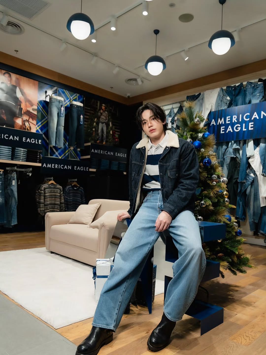 Photo shared by New Thitipoom on November 28, 2025 tagging @americaneagleth. May be an image of suit and text.