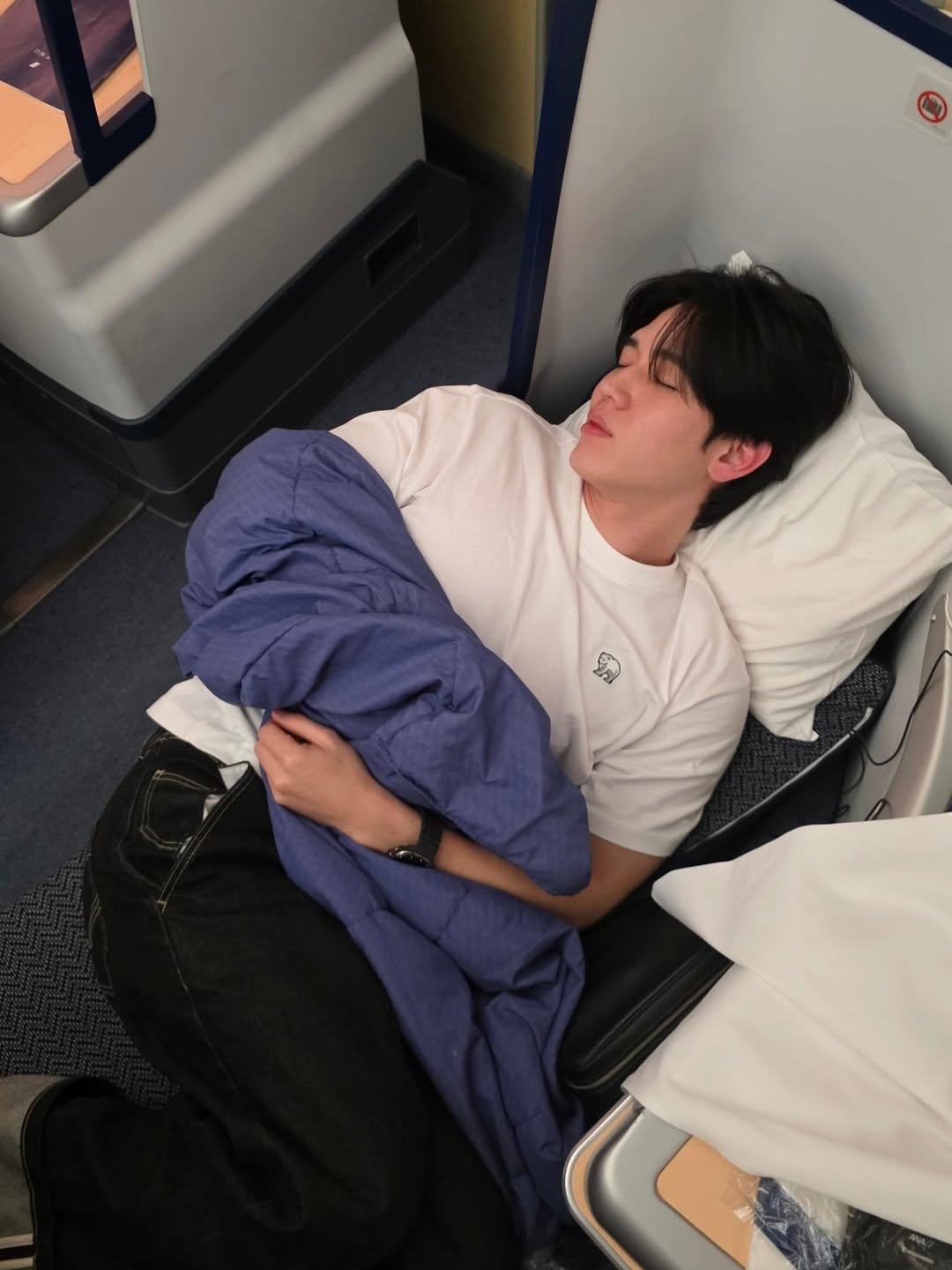 Photo by New Thitipoom on February 22, 2026. May be an image of sleeping, train and text.