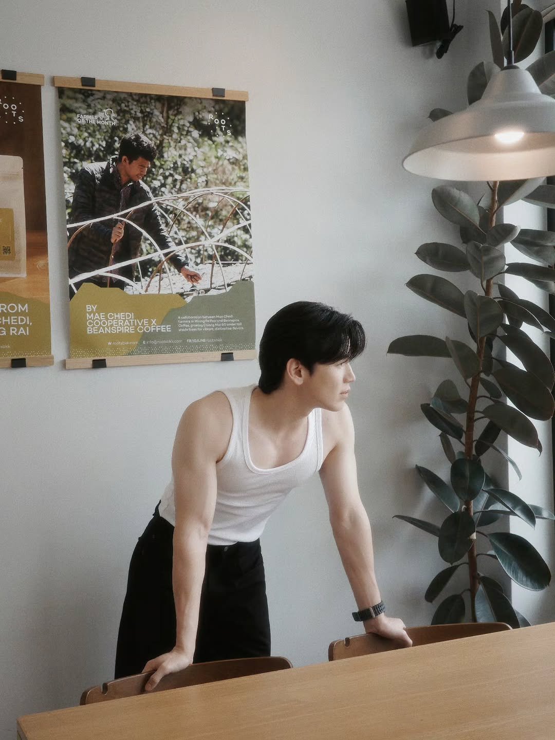 Photo by New Thitipoom on December 14, 2025. May be an image of one or more people, biceps, cornflower and text.