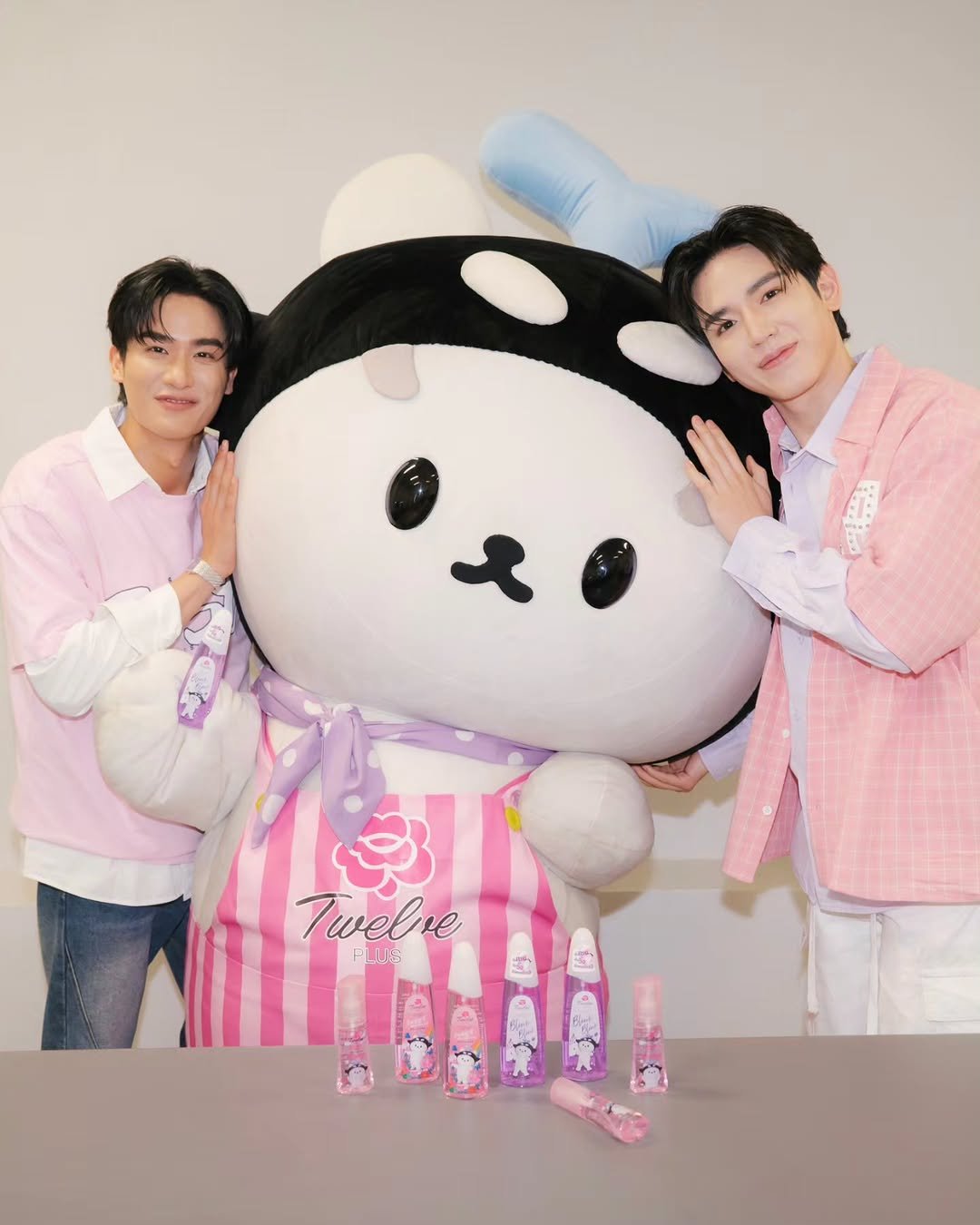 Photo shared by New Thitipoom on April 24, 2026 tagging @tawan_v, and @polcasan.gmmtv. May be an image of text that says 'Twelre FLUS'.